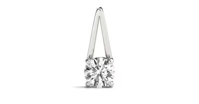 Round Diamond Necklace in Sterling Silver from Sunshine Diamonds