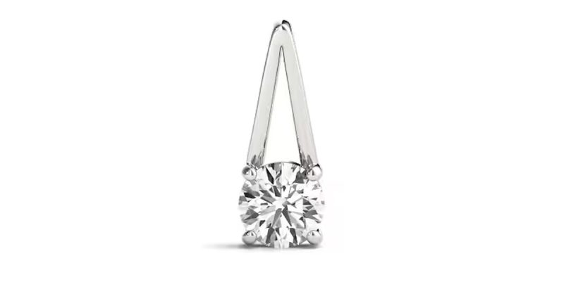 Round Diamond Necklace in Sterling Silver from Sunshine Diamonds
