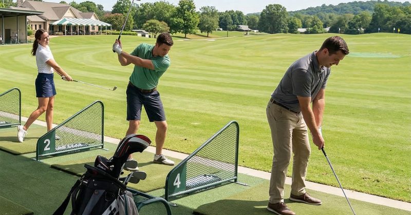 Driving Range Experience with Burger & Drink for 4 at Oakmere Park Golf Club