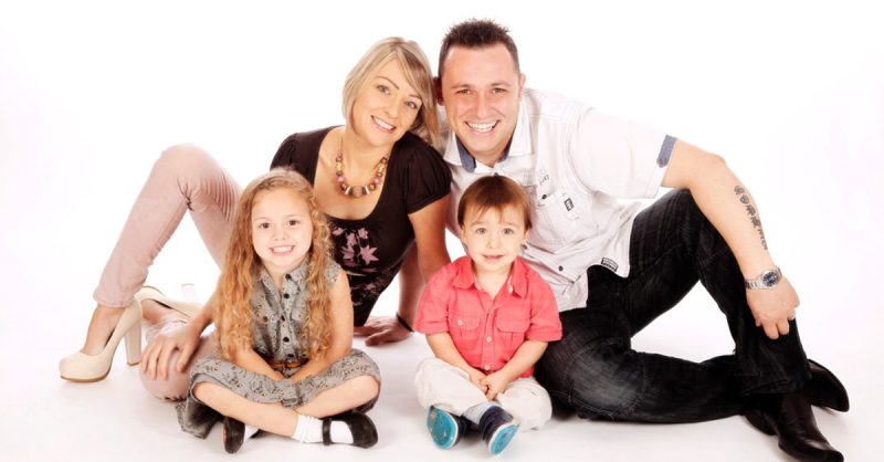 Family Photoshoot with Four Prints at Maria Barry Photography