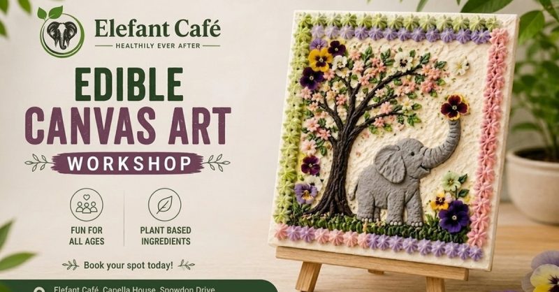 Edible Canvas Art Workshop at Elefant Cafe in Milton Keynes
