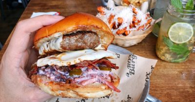 Gourmet Burgers at Rox Burger Greenwich with Thames Views