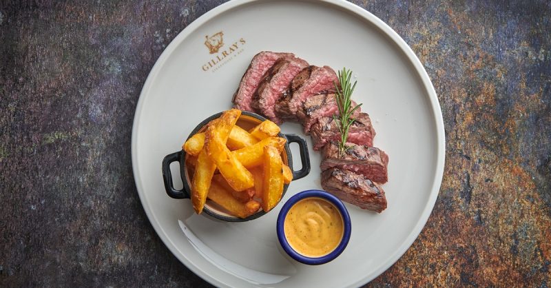 Fillet Steak and Wine for Two at Gillrays Steakhouse and Bar