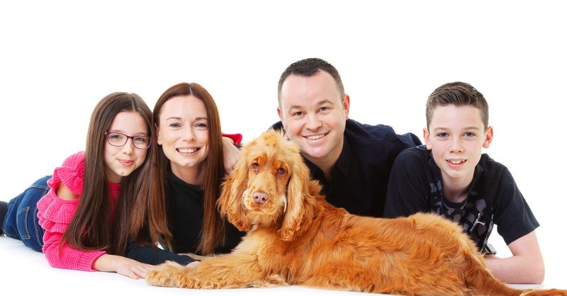 Family and Pet Photoshoot with Canvas at Zen Shots