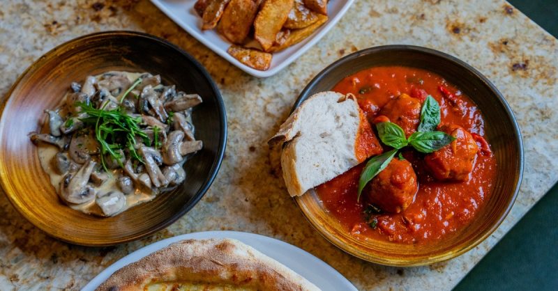Delicious Starter, Main, and Wine at Davanti Classico