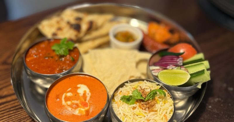 Authentic Indian Thali Lunch at 4500 Miles From Delhi