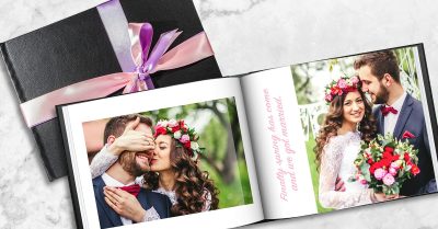 One or Two A4 Landscape Valentina Leather Photobooks from Printerpix