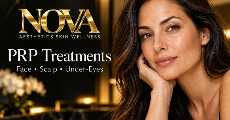 PRP Treatments for Face, Scalp, or Under-Eyes at Nova Aesthetics Skin Wellness