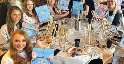 Sip-and-Paint Experience at Boozy Brushes for Two Hours