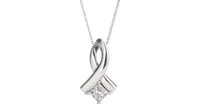 Elegant Princess Cut Diamond Necklace at Sunshine Diamonds