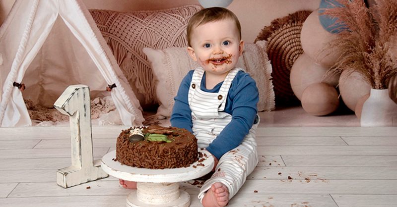 First Birthday Cake Smash Photoshoot at Flash Photography