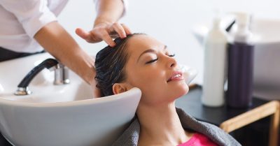 Keratin Treatment and Blowdry at The Lounge for Shiny Hair