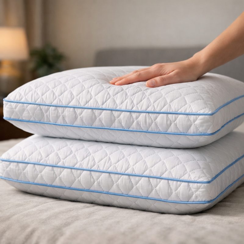 Ice silk kølende sengepude - åndbar, ergonomisk støtte, 3 størrelser og farver