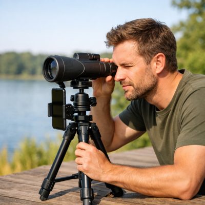40x60 HD-monokularkikkert med stativ og mobilholder