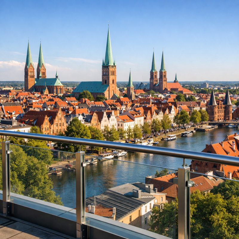 Ophold på Hotel Vier Jahreszeiten i Lübeck med morgenbuffet