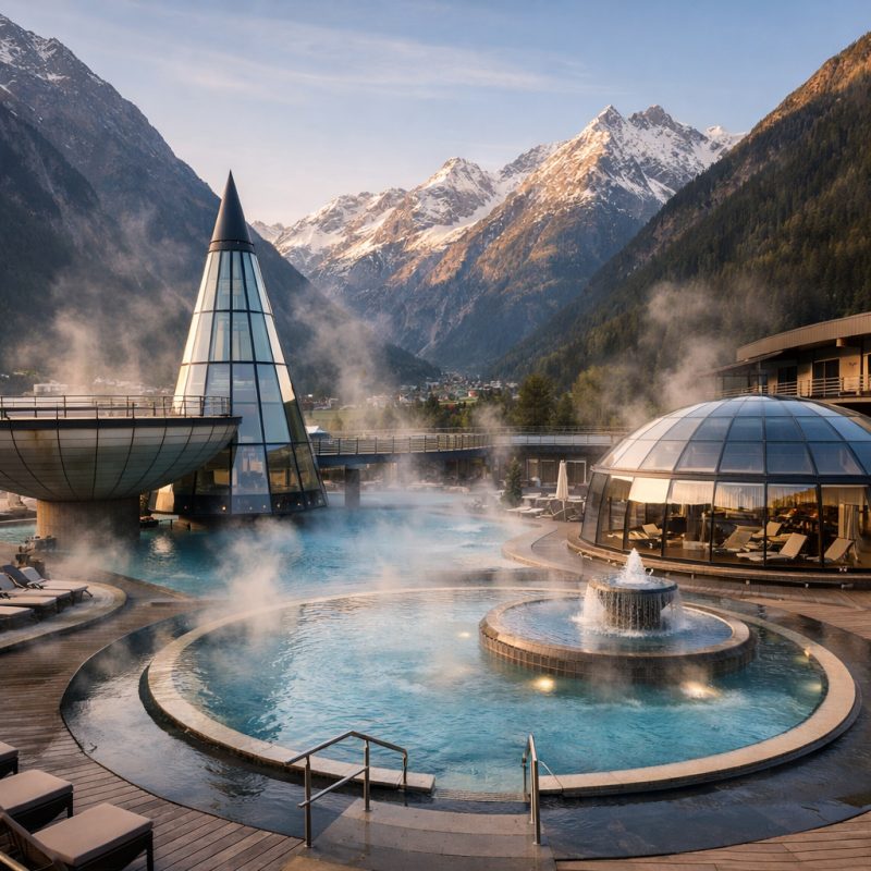 Ophold med halvpension på AQUA DOME Hotel & Spa Resort i Längenfeld