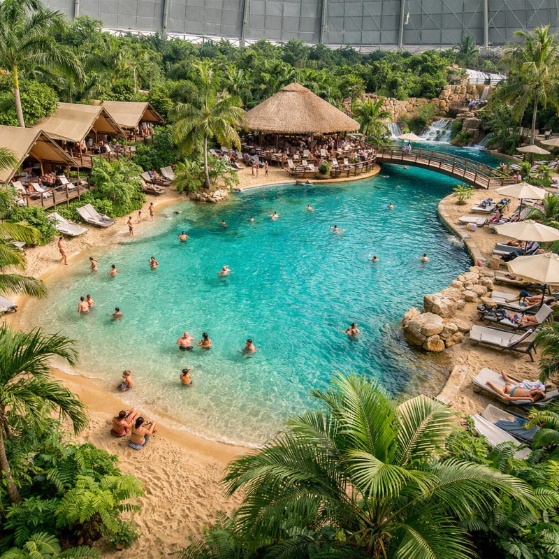Ophold i safaritelt på Tropical Islands med morgenmad