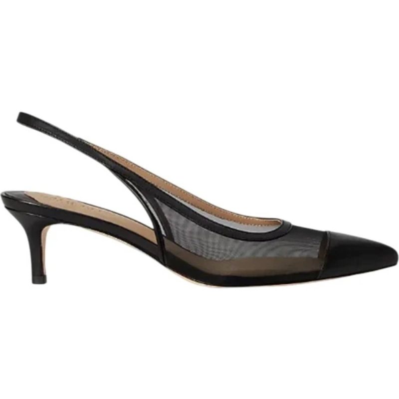 Ralph Lauren Lolah Cp Toe Pumps Slingback Black