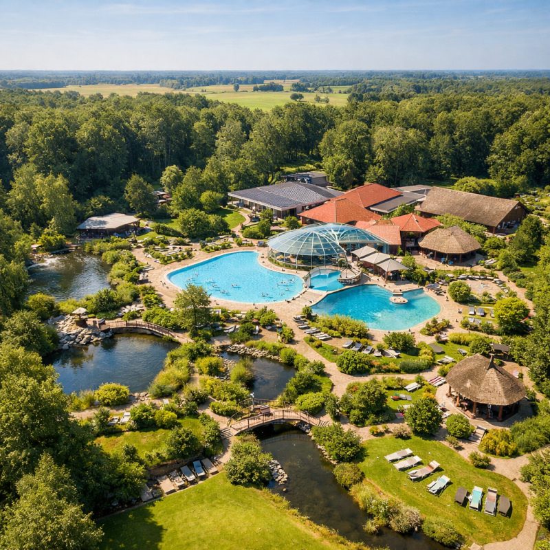 Wellnessophold på Thermen Bad Nieuweschans i naturskønne omgivelser