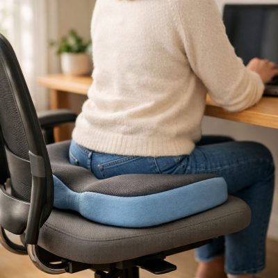 Ergonomisk siddepude i memory foam til komfortabel siddestilling