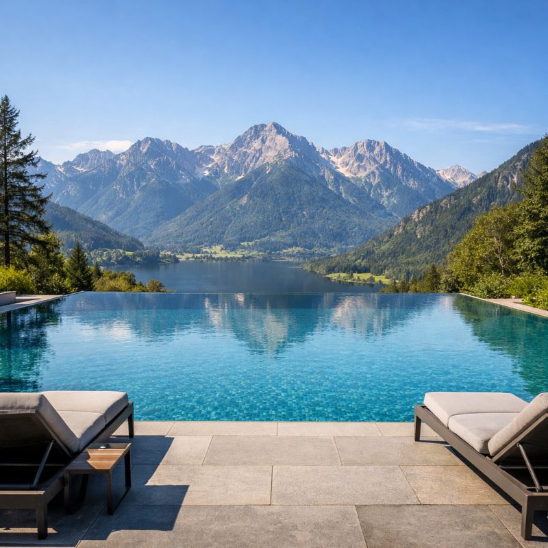 Wellnessophold på VIER - sports- og wellness-hotel med infinity-pool