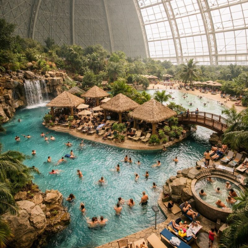 Ophold i Tropical Islands med overnatning på feriestedet