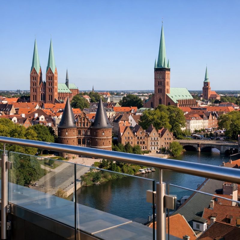 Ophold på Hotel Vier Jahreszeiten med morgenbuffet i Lübeck