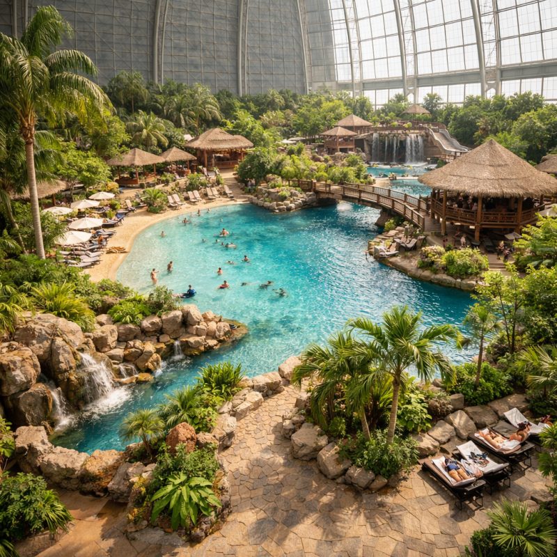 Ophold i Europas største tropeverden på Tropical Islands