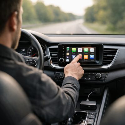 Trådløs CarPlay- og Android Auto-dongle til bilen