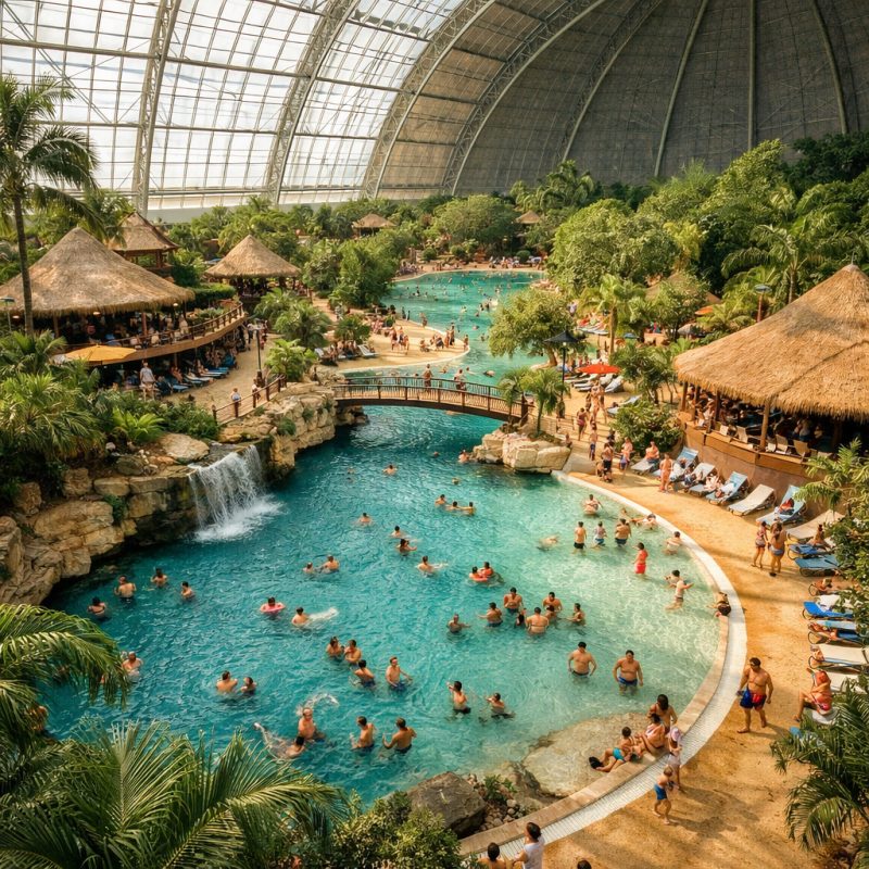 Ophold i safaritelt på Tropical Islands med 2 dages parkbillet