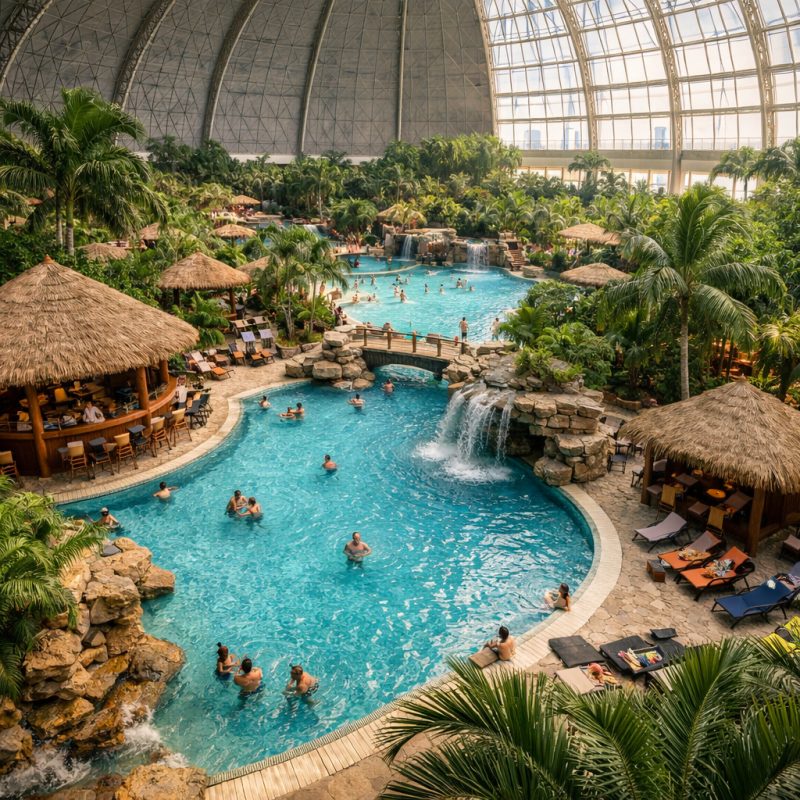 Ophold på Tropical Islands med overnatning i tropisk paradis
