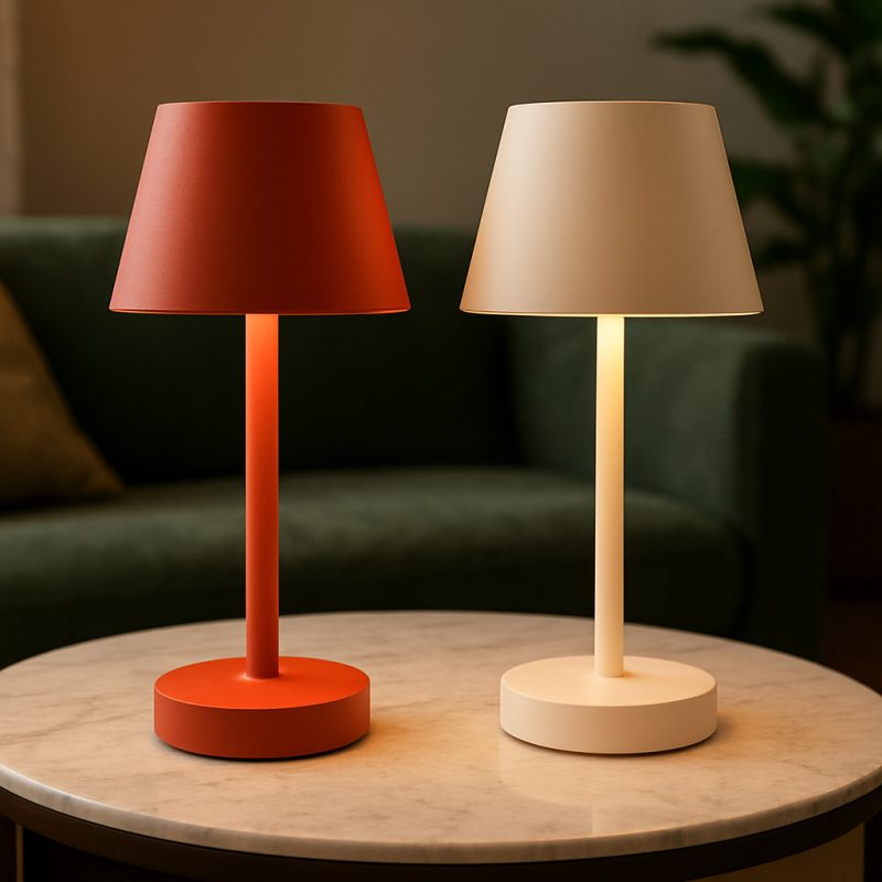 Trådløs bordlampe med flere lysindstillinger i moderne design
