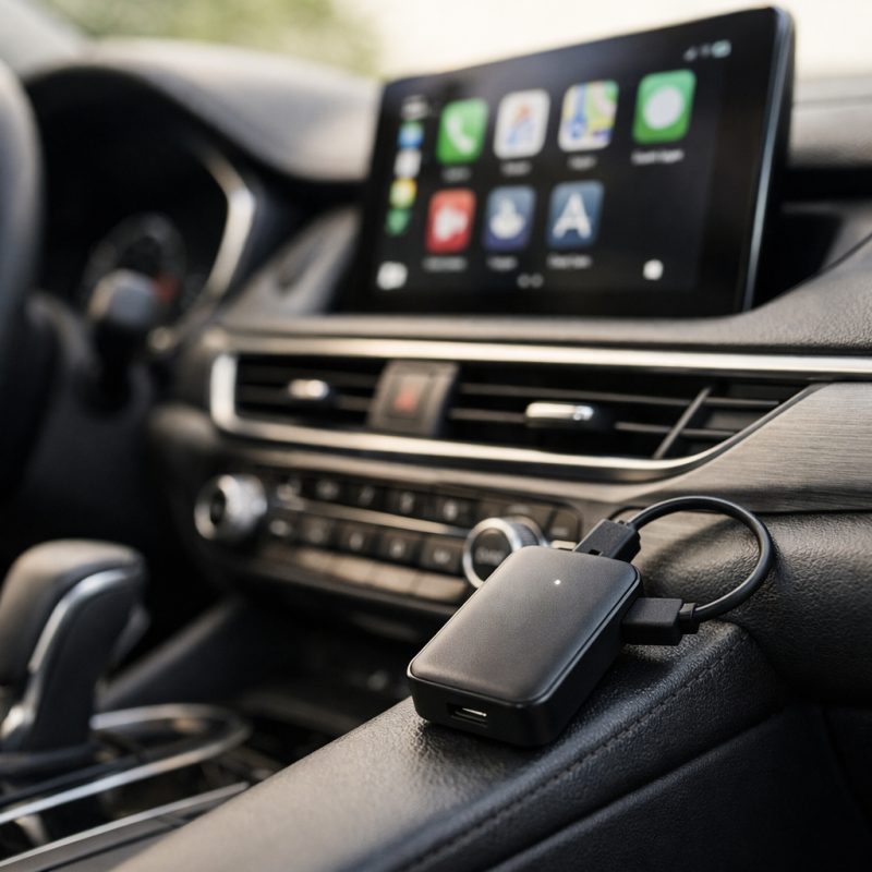 Trådløs CarPlay- og Android Auto WiFi-dongle til bilen