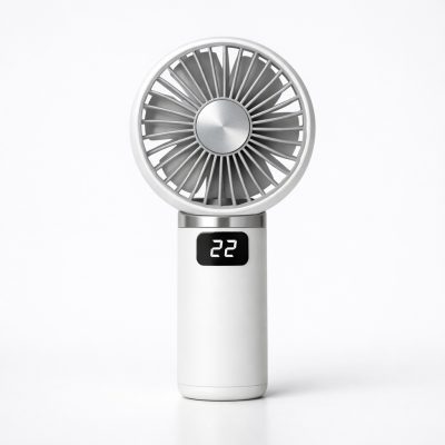 Bærbar mini-håndventilator med LED-display - Køb nu!