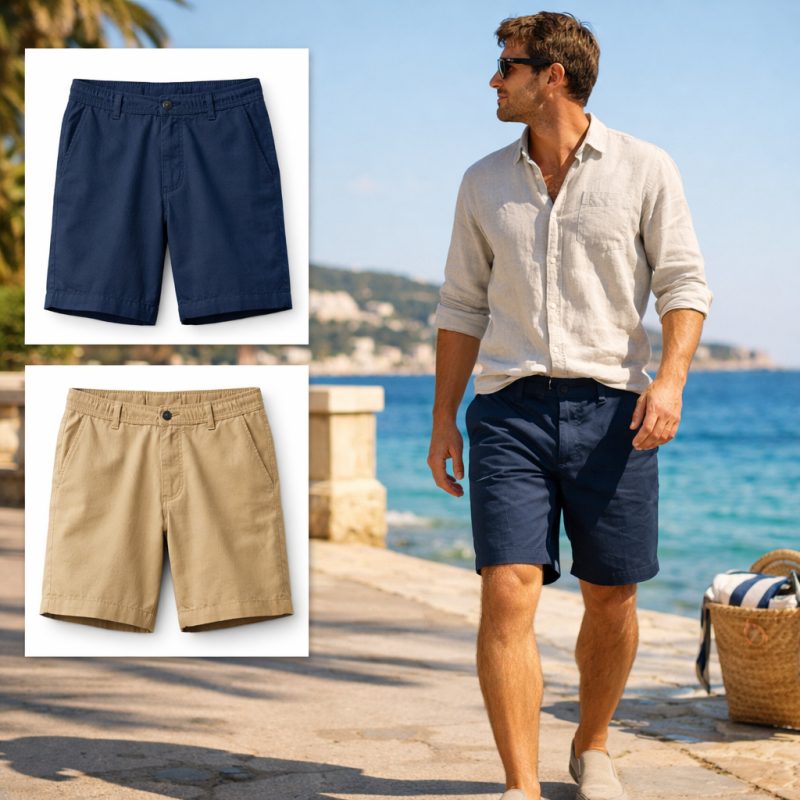 Kølige og komfortable herreshorts i 100 % bomuld – perfekte til sommerens varme dage