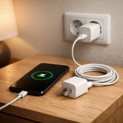 Kompatibel iPhone hurtigoplader USB-C strømadapter 20W + 2m kabel