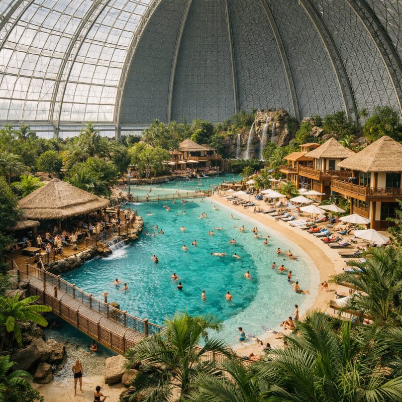 Ophold i Tropical Islands med overnatning på feriestedet