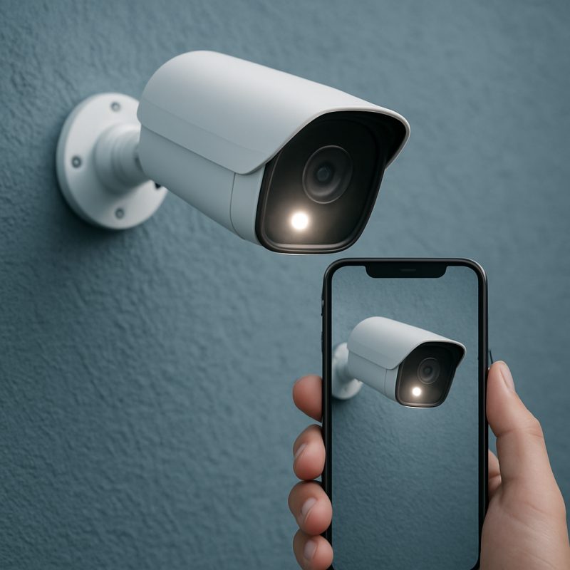 Trådløst hjem sikkerhedskamera med mobilapp - 5 valgmuligheder, 2 farver!