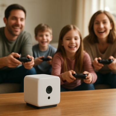 AI Motion Cube spillekonsol med bevægelsesstyring til hele familien
