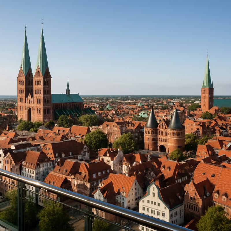 Ophold på Hotel Vier Jahreszeiten i Lübeck med morgenbuffet