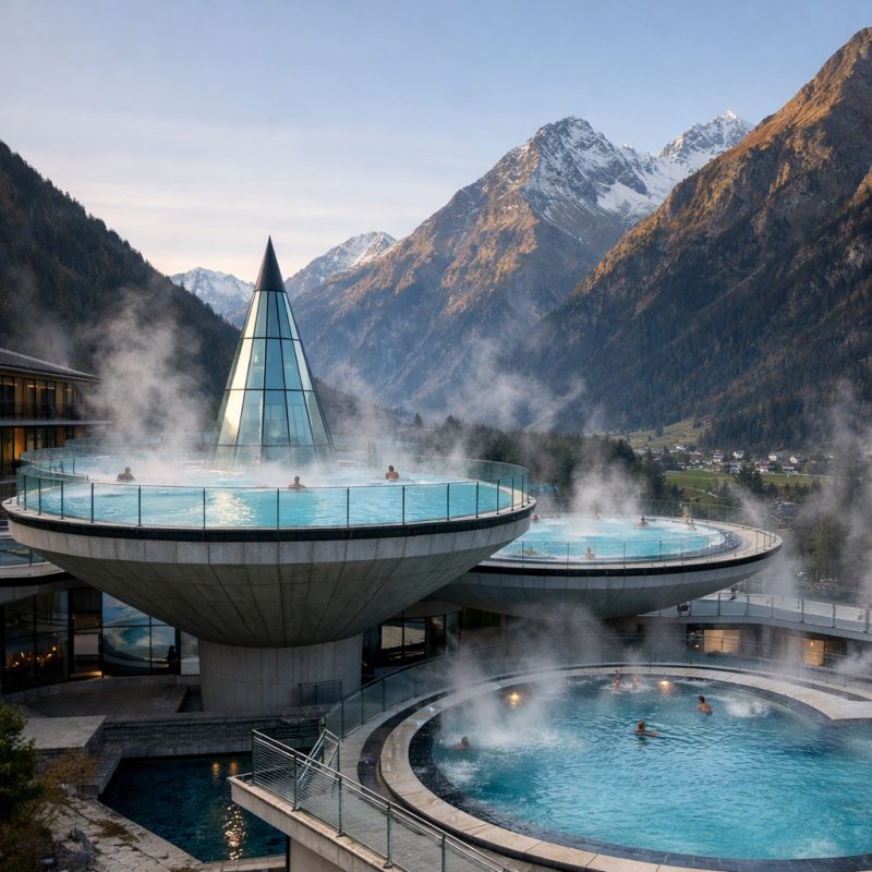 Ophold med halvpension og spa på AQUA DOME Hotel & Spa Resort i Längenfeld