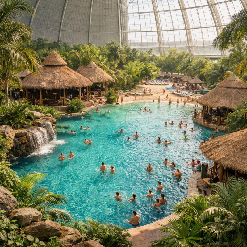 Ophold med morgenmad på Tropical Islands i Krausnick