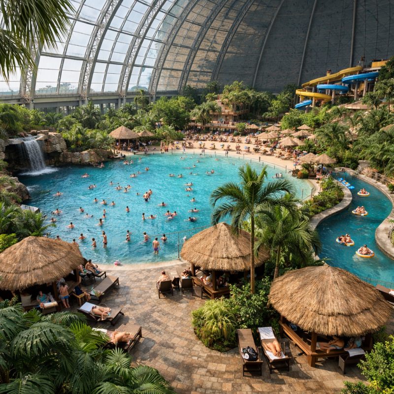 Ophold i Tropical Islands - Badeland med tropisk regnskov