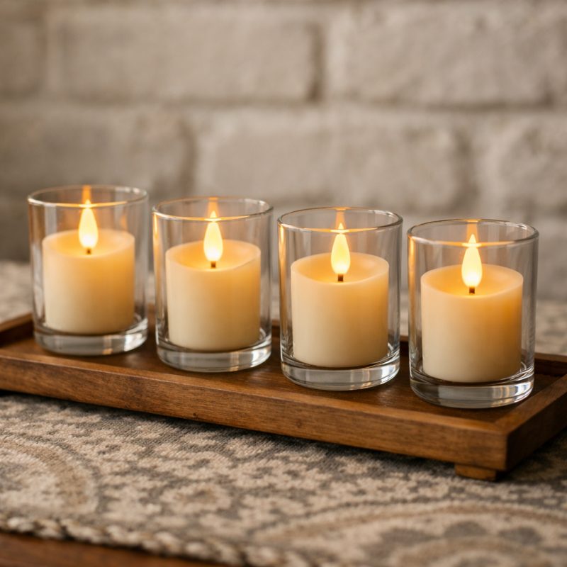 Flammefri LED-lys med fjernbetjening - skab hygge i hjemmet