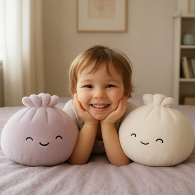 Squishy-dumpling plyspude - 1 eller 2 stk. til hyggelig indretning