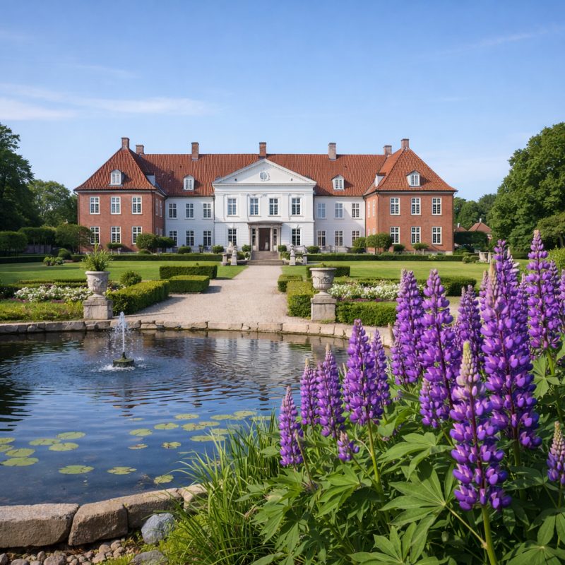Ophold med morgenbuffet og 3-retters menu på Hindsgavl Slot i Middelfart
