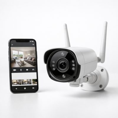 WiFi-overvågningskamera med 1080p video - tryghed i hjemmet