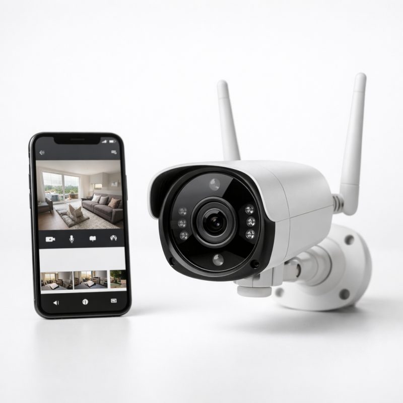 WiFi-overvågningskamera med 1080p video - tryghed i hjemmet