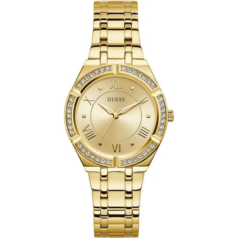 Guess GW0033L2 36mm Analogt Ur Cosmo Guld Transparent