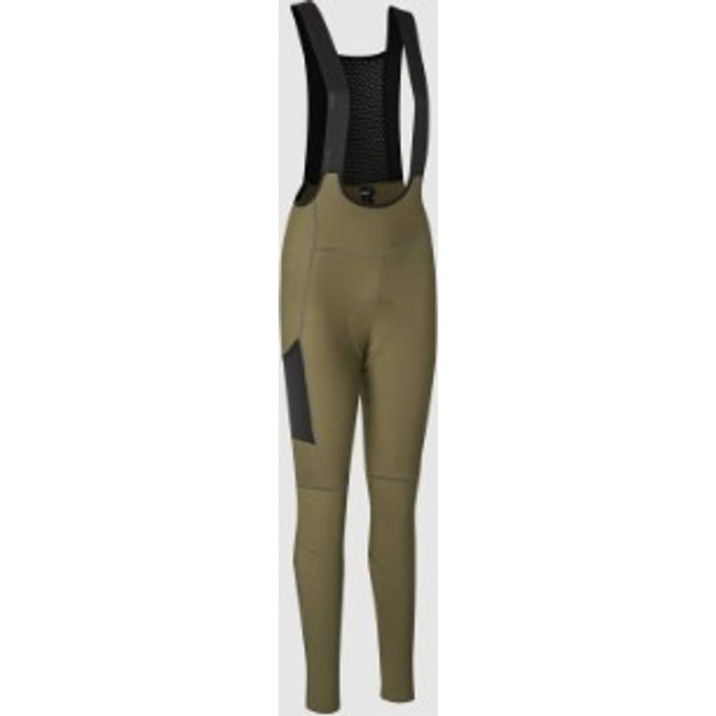 GripGrab Pacr Thermo Bibtights Damer - Olive Green